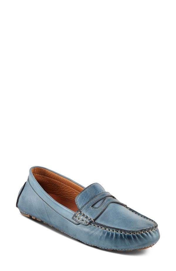 スプリングステップ レディース シューズ スリッポン・ローファー Spring Step Audette Penny Loafer Blue ブルー