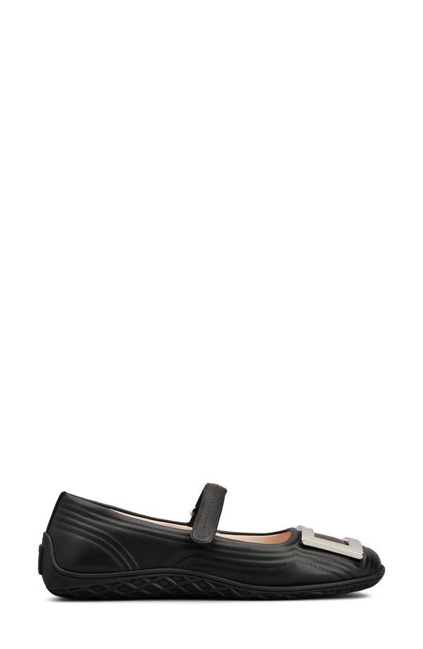 ロジェ・ヴィヴィエ レディース シューズ パンプス キルティング Roger Vivier Viv Low Quilted Mary Jane Ballet Flat Nero