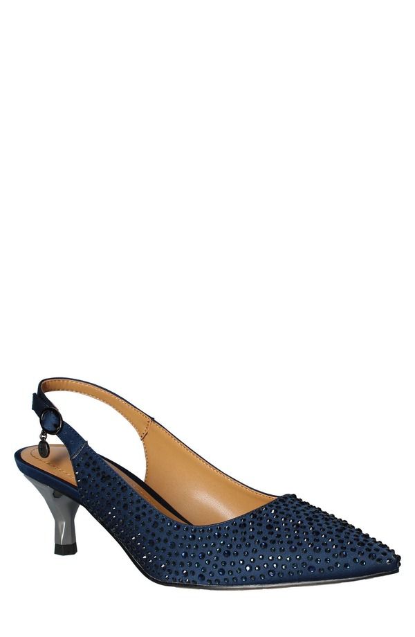 ジェイレニー レディース シューズ パンプス J Rene Ferryanne Pointed Toe Slingback Pump Navy ネイビー