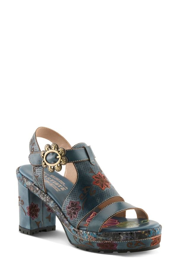 スプリングステップ レディース シューズ ヒール サンダル LArtiste by Spring Step Jawdrop Sandal Navy Multi ネイビー