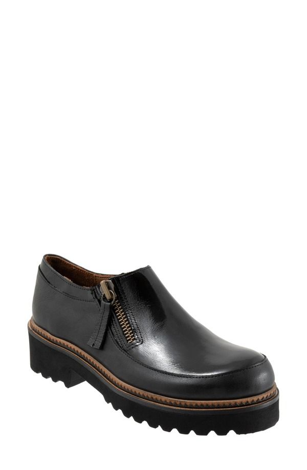 ブエノ レディース シューズ スリッポン・ローファー Bueno Amelia ZipUp Loafer Black Patent ブラック