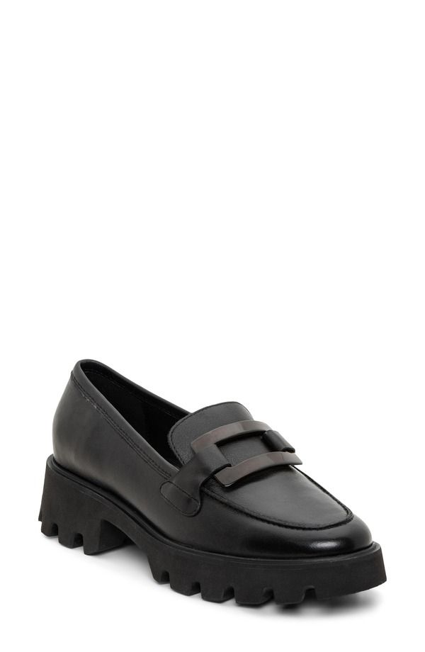 アラ レディース シューズ スリッポン・ローファー プラットフォーム ara Oleander Platform Loafer Black ブラック