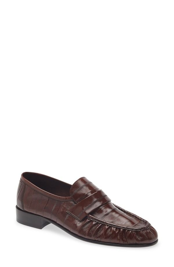 ザ ロウ レディース シューズ スリッポン・ローファー The Row Soft Eelskin Loafer Light Brown ブラウン