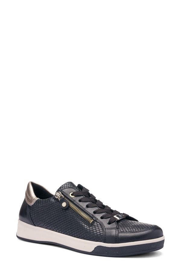アラ レディース シューズ スニーカー ara Rei Low Top Sneaker Black Silver ブラック