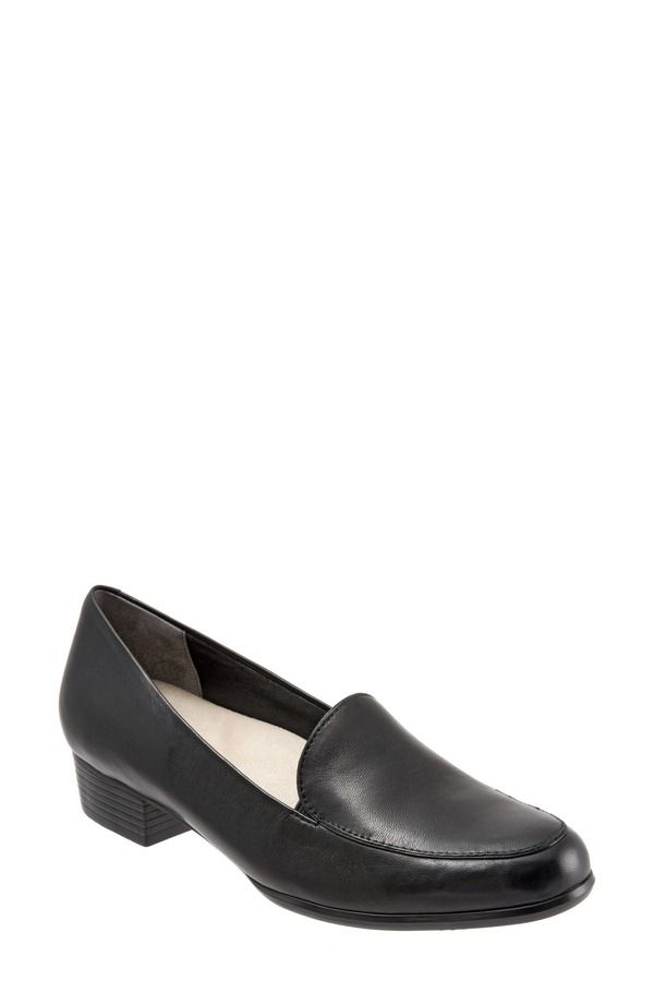 トロッターズ レディース シューズ スリッポン・ローファー Trotters Monarch Loafer Black Leather ブラック