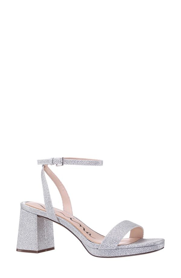ニナ レディース シューズ ヒール サンダル アンクル Nina Bergen Ankle Strap Sandal Silver シルバー