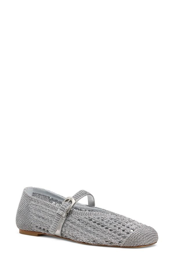 スチュアート ワイツマン レディース シューズ パンプス トール Stuart Weitzman Leora Metallic Mary Jane Flat Silver シルバー