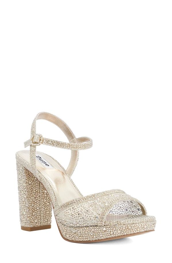 デューンロンドン レディース シューズ サンダル プラットフォーム アンクル Dune London Mesmerizing Ankle Straplatform Sandal Gold ゴールド