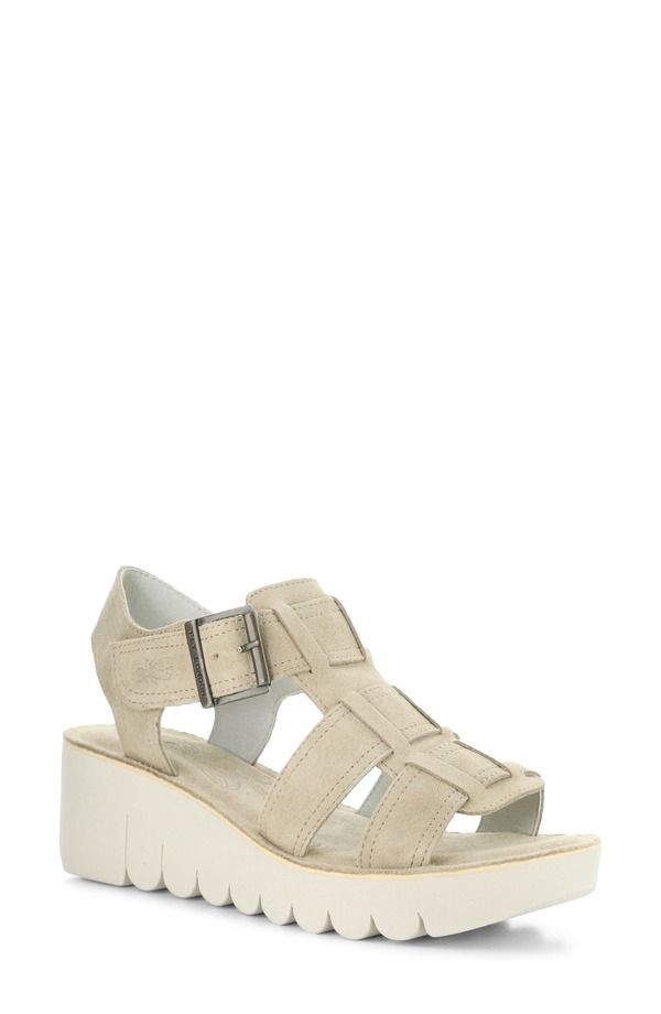 フライロンドン レディース シューズ サンダル プラットフォーム Fly London Yudd Platform Wedge Sandal Taupe トープ