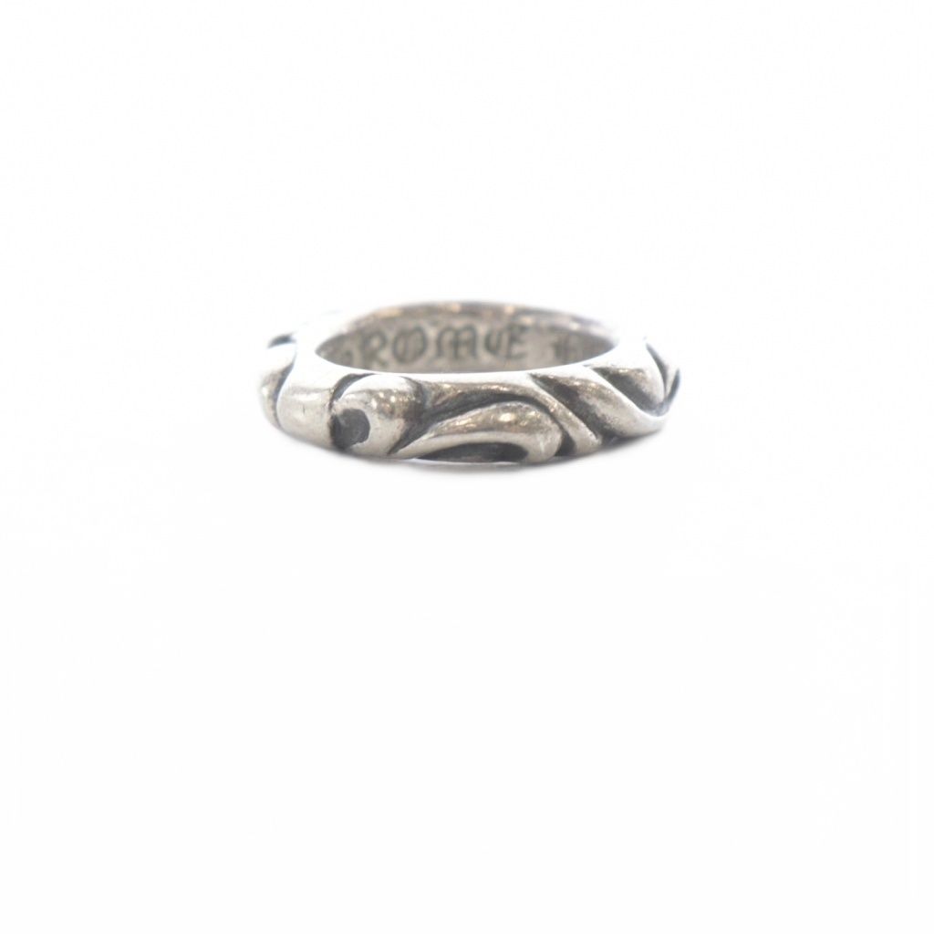 クロムハーツ CHROME HEARTS SCRL BAND 925 ピンキーリング 指輪 1.5号 シルバー /SR