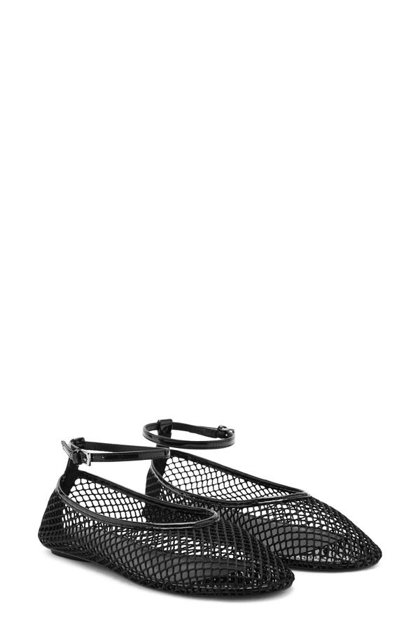 マンゴ レディース シューズ パンプス アンクル MANGO Ankle Strap Ballet Flat Black ブラック