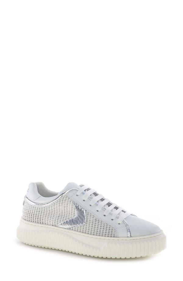 ボイルブランシェ レディース シューズ スニーカー メッシュ Voile Blancherika Mesh Sneaker White Silver ホワイト