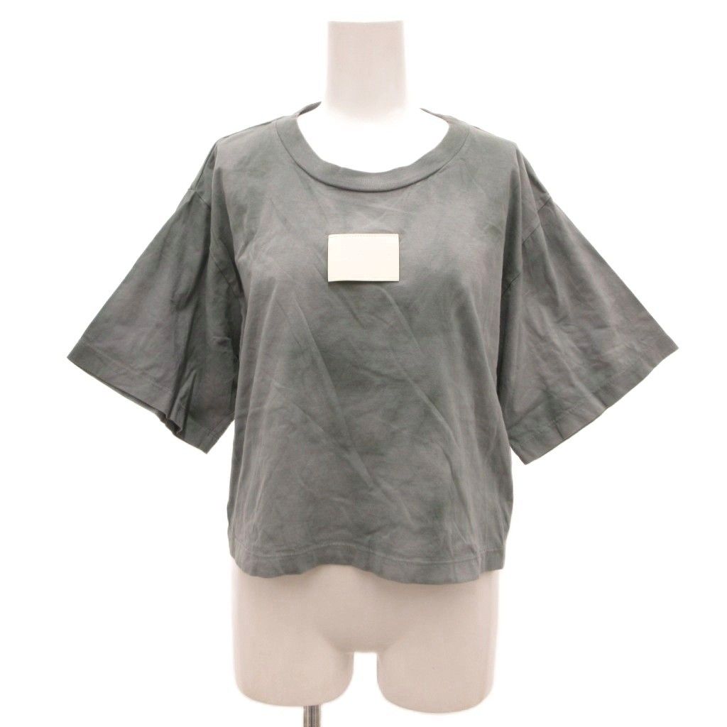 エムエムシックス メゾンマルジェラ MM6 Maison Margiela MM6 S62GD0112 22SS Tシャツ ワンポイント タイダイ グレー■GY19