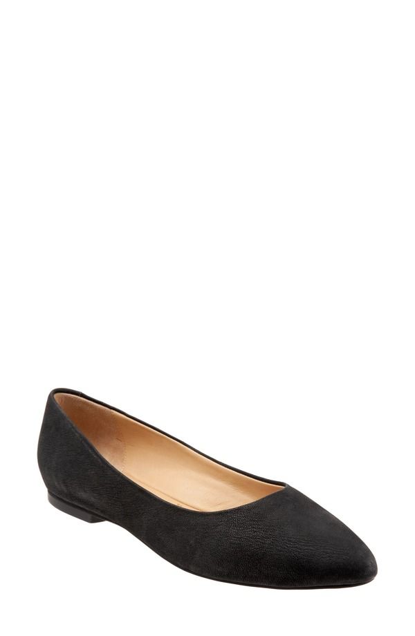 トロッターズ レディース シューズ パンプス Tシャツ Trotters Estee Ballet Flat Black Nubuck ブラック