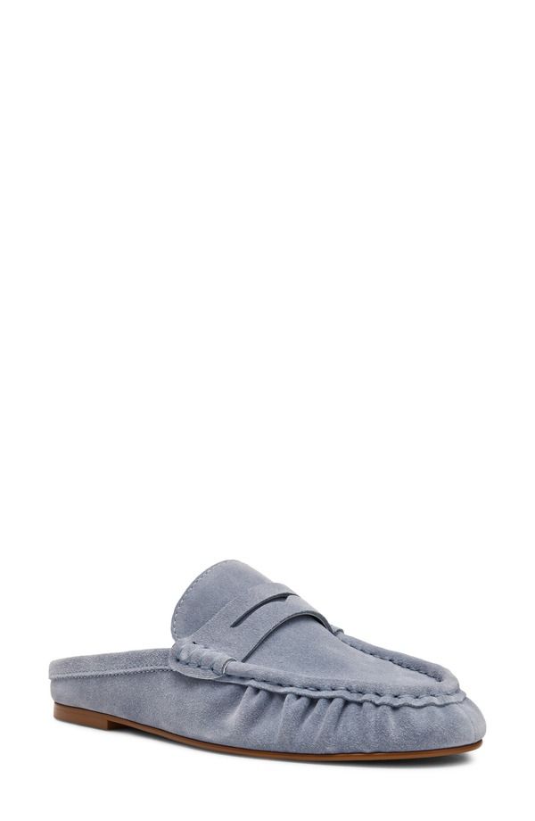 スティーブ マデン レディース シューズ スリッポン・ローファー Steve Madden Rafe Loafer Mule Dusty Blue ブルー