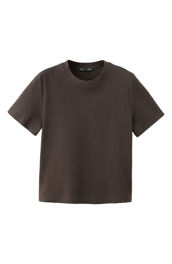 マンゴ レディース トップス Tシャツ MANGO Short Sleeve TShirt Chocolate チョコレート