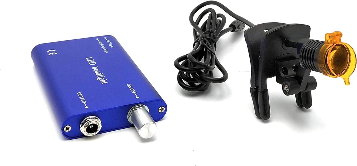 新品 3Wクリップ式LEDライト 三つのタイプ メガネ/ゴーグルに装着可能 光学フィルター付き ブルー DY-003 (プラスチッククリップ)