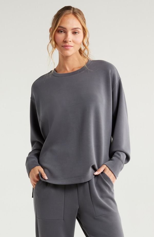 ゼラ レディース アウター パーカー・スウェット Zella Ultra Softunic Grey Forged グレー