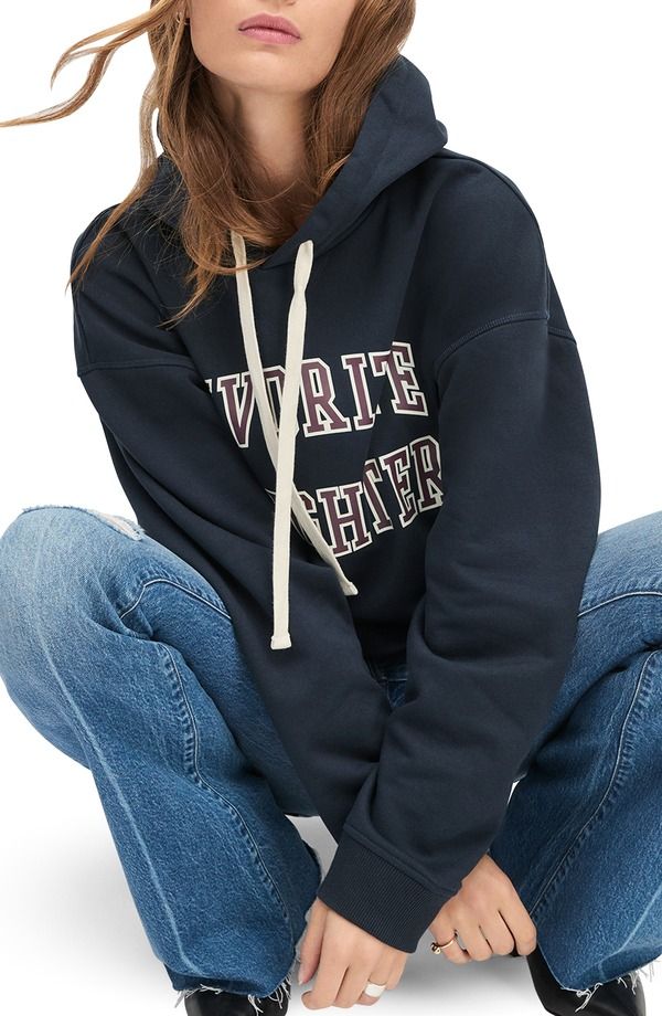 フェイバリット ドーター レディース アウター パーカー・スウェット グラフィック Favorite Daughter The Collegiate Graphic Hoodie Navy Burgundy ネイビー