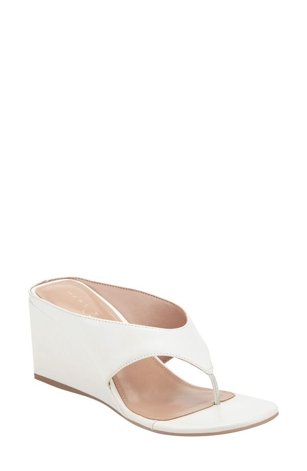 マーク・フィッシャー レディース シューズ サンダル Marc Fisher LTD Udena Wedge Flip Flop Ivory アイボリー