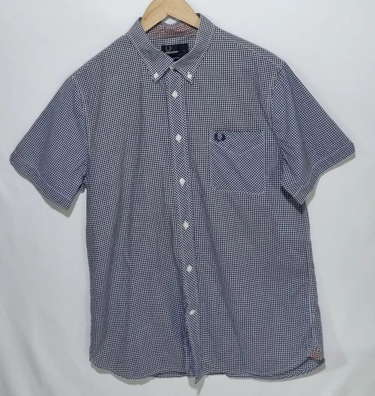 M (95) フレッドペリー CHECK 半袖 シャツ