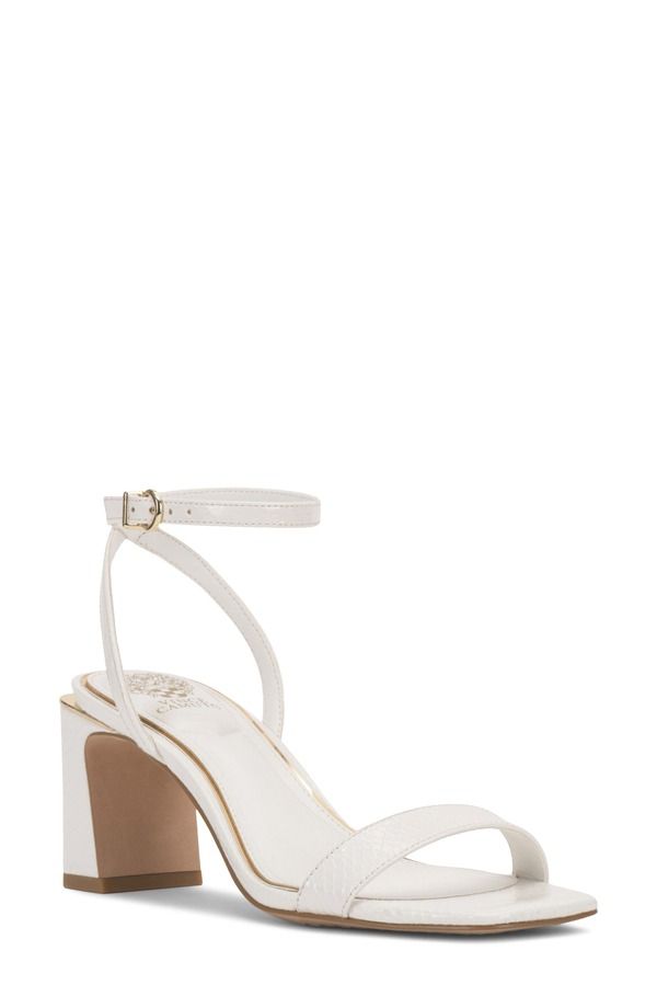 ヴィンスカムート レディース シューズ サンダル アンクル Vince Camuto Hamdankle Strap Sandal Bianco