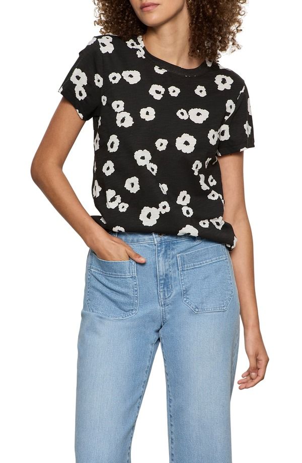 サンクチュアリー レディース トップス Tシャツ Sanctuary The PerfectShirt Black Petite Blooms ブラック