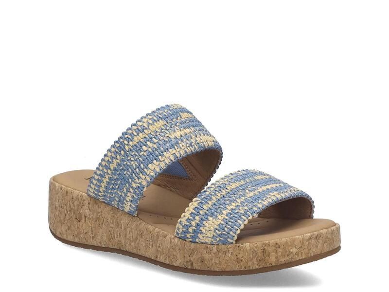 ジョセフセイベル レディース シューズ サンダル Josef SeibelEvita 02 Wedge Sandal Womens BlueBeige ブルー