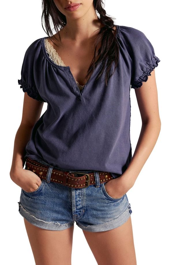 フリーピープル レディース トップス シャツ Free People Issa Puff Sleeve Topeacoat