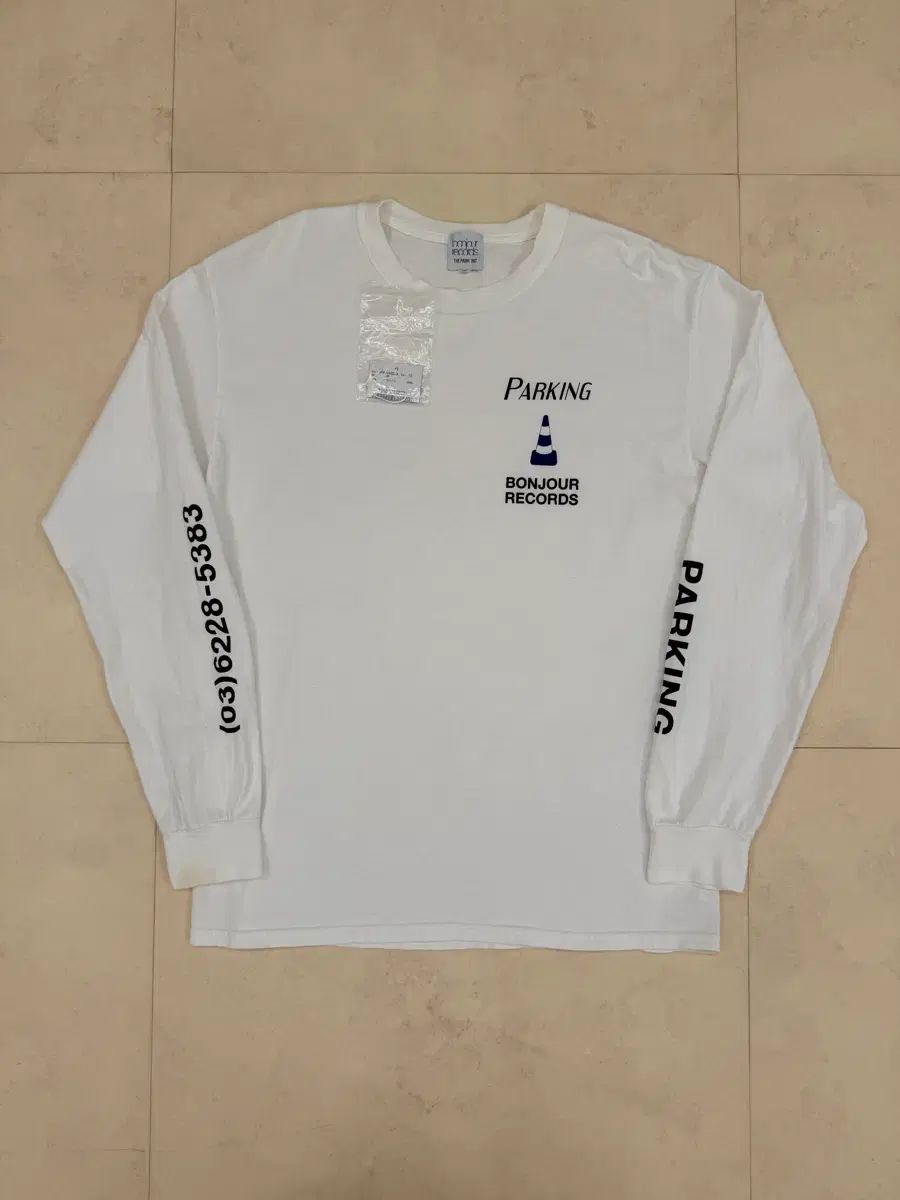 M ザ・パーキング銀座 ボンジュール・レコード グッズ ロングスリーブ チュブラー Tシャツ