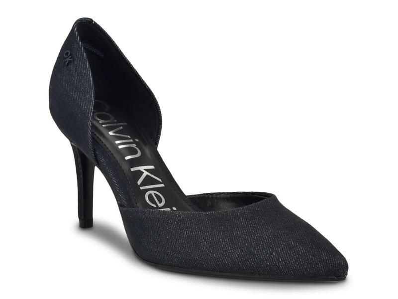 カルバンクライン レディース シューズ パンプス Calvin KleinGloria Pump Dark Blue Fabric ブルー