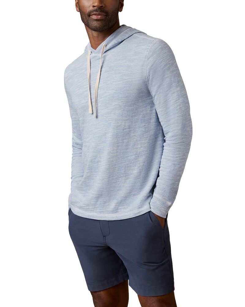 ファレティ メンズ アウター パーカー・スウェット Faherty Sunwashed Slub Hoodie Blue Ivory Feeder アイボリー