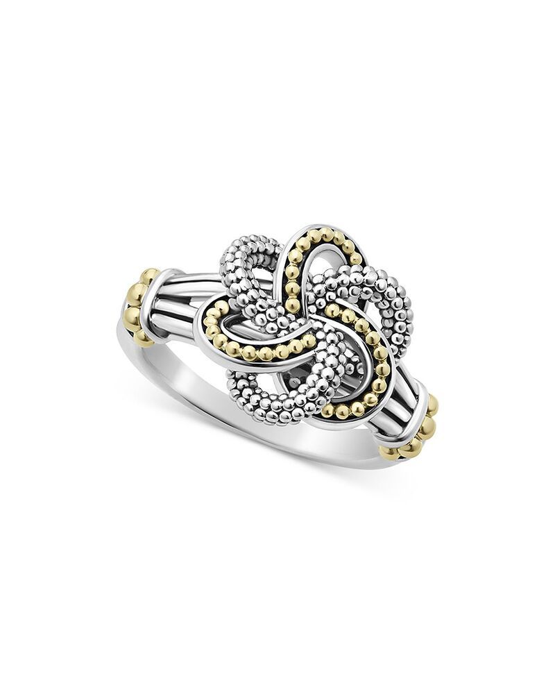 ラゴス レディース アクセサリー リング LAGOSterling Silver 18K Yellow Gold Love Knot Ring Silver シルバー