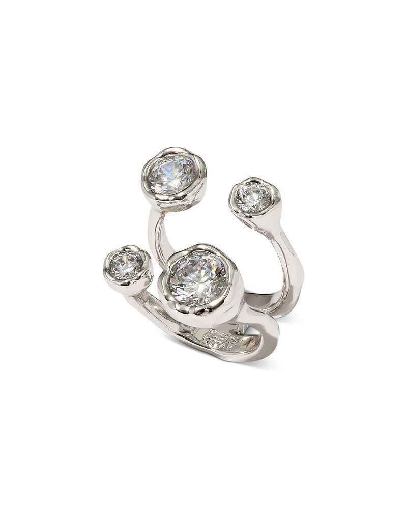 アレクシス ビッター レディース アクセサリー リング Alexis Bittar Asterales Cubic Zirconia Open Ring Silver シルバー