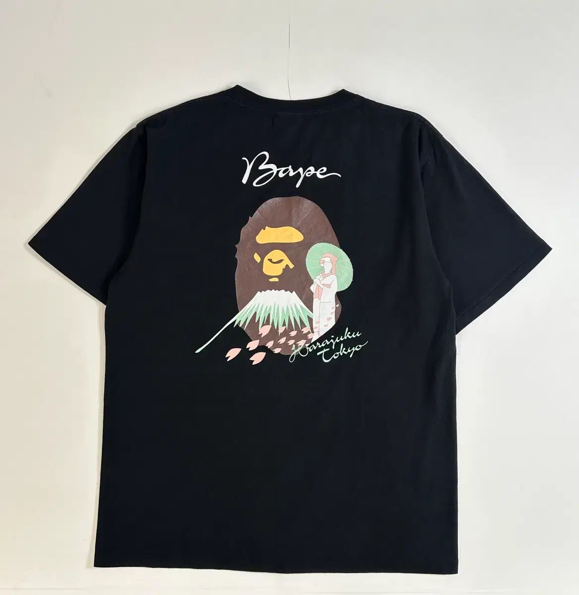 BAPE SOUVENIR ブラック 半袖Tシャツ L