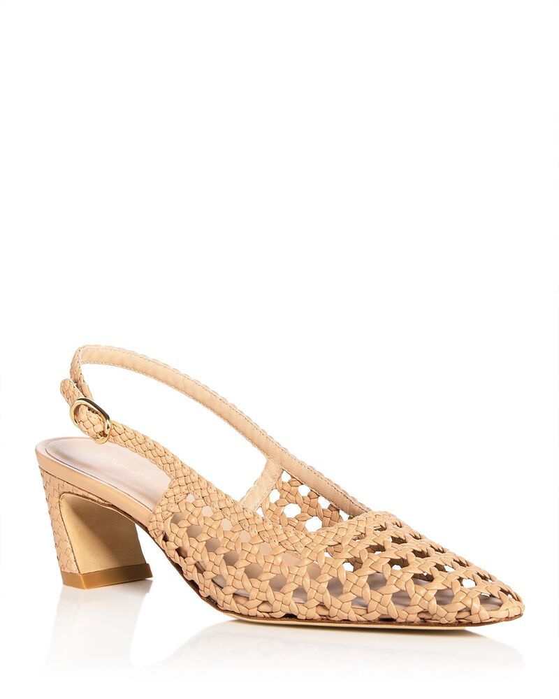 スチュアート ワイツマン レディース シューズ パンプス Stuart Weitzman Womenstassi 50 Woven Slingback Pumps Adobe
