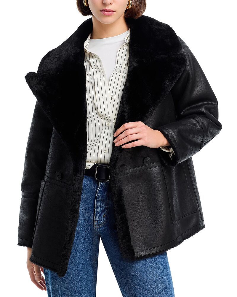 アクア レディース アウター ジャケット・ブルゾン スエード AQUA Faux Suede Jacket Exclusive Black ブラック