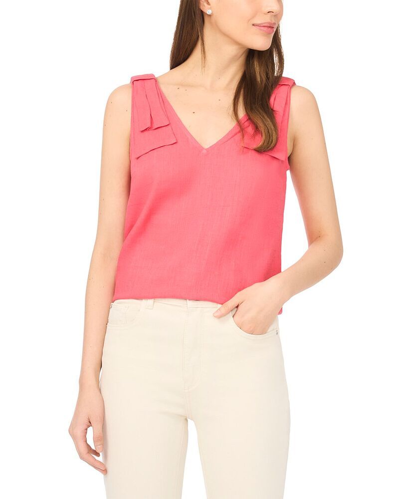セセ レディース トップス タンクトップ CeCe Bow Shoulder Tank Claret Red レッド