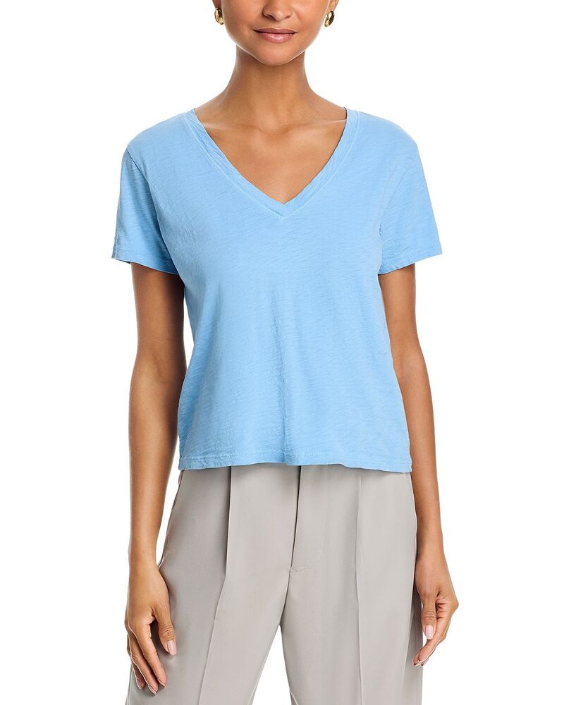ヴェルヴェットバイグラハムスペンサー レディース トップス シャツ Vネック Velvet by Graham Spencer Elisha V Neck Short Sleeve Topacific Blue ブルー