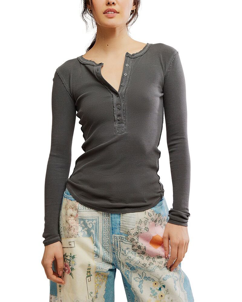 フリーピープル レディース トップス シャツ Free People We The Free Jamie Henley Top Black ブラック