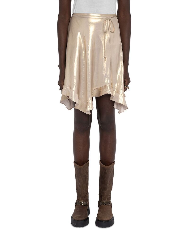 ザディグ エ ヴォルテール レディース ボトムスカート サテン Zadig Voltaire Jetosatin Skirt Gold ゴールド