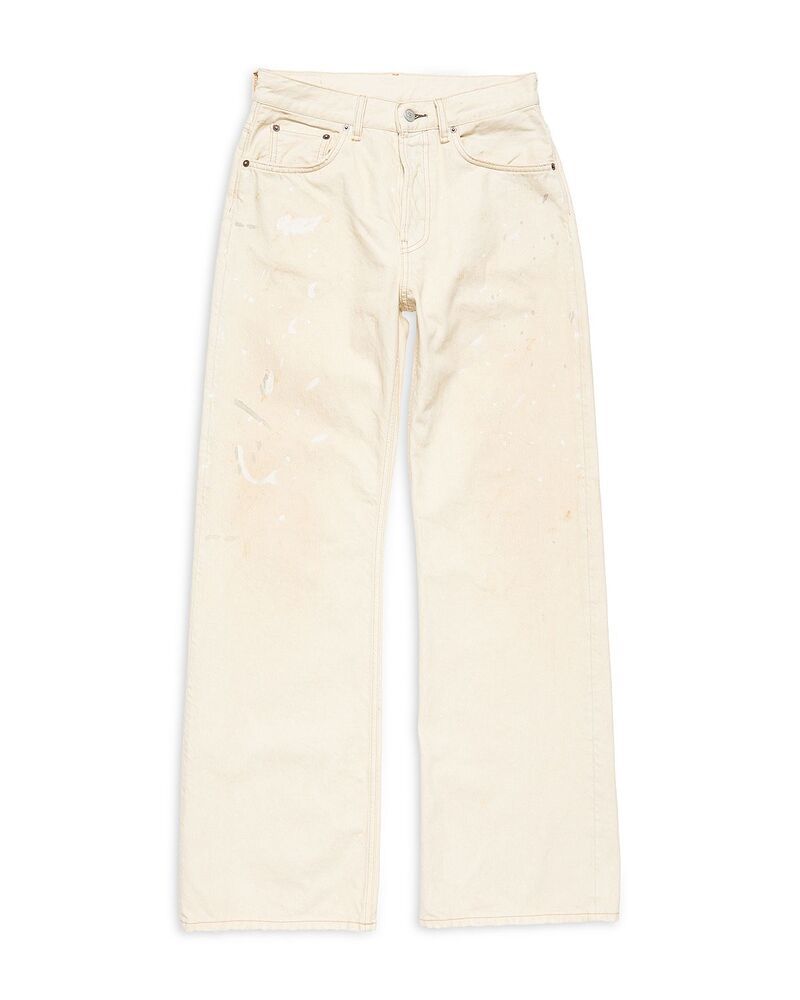 アクネ ストゥディオズ レディース ボトムス デニムパンツ ワイドレッグ ジーンズ Acne Studios Wide Leg Jeans White ホワイト