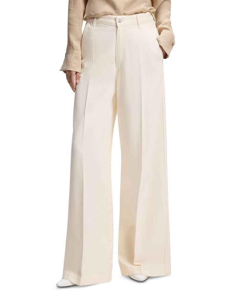 ボス レディース ボトムス デニムパンツ ワイドレッグ ジーンズ BOSS Central High Rise Wide Leg Jeans in Soft Cream Exclusive Soft Cream クリーム