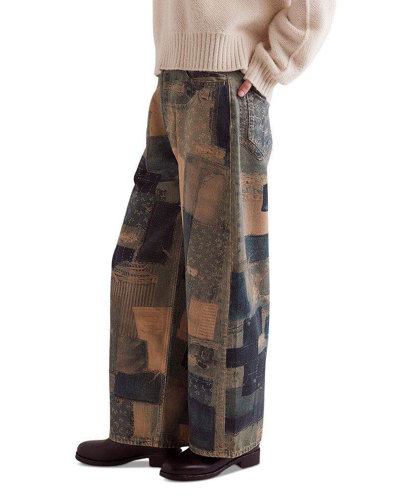 フリーピープル レディース ボトムス デニムパンツ パッチワーク ジーンズ Free People Illusion Patchwork Jeans indigo Combo Indigo Combo インディゴ