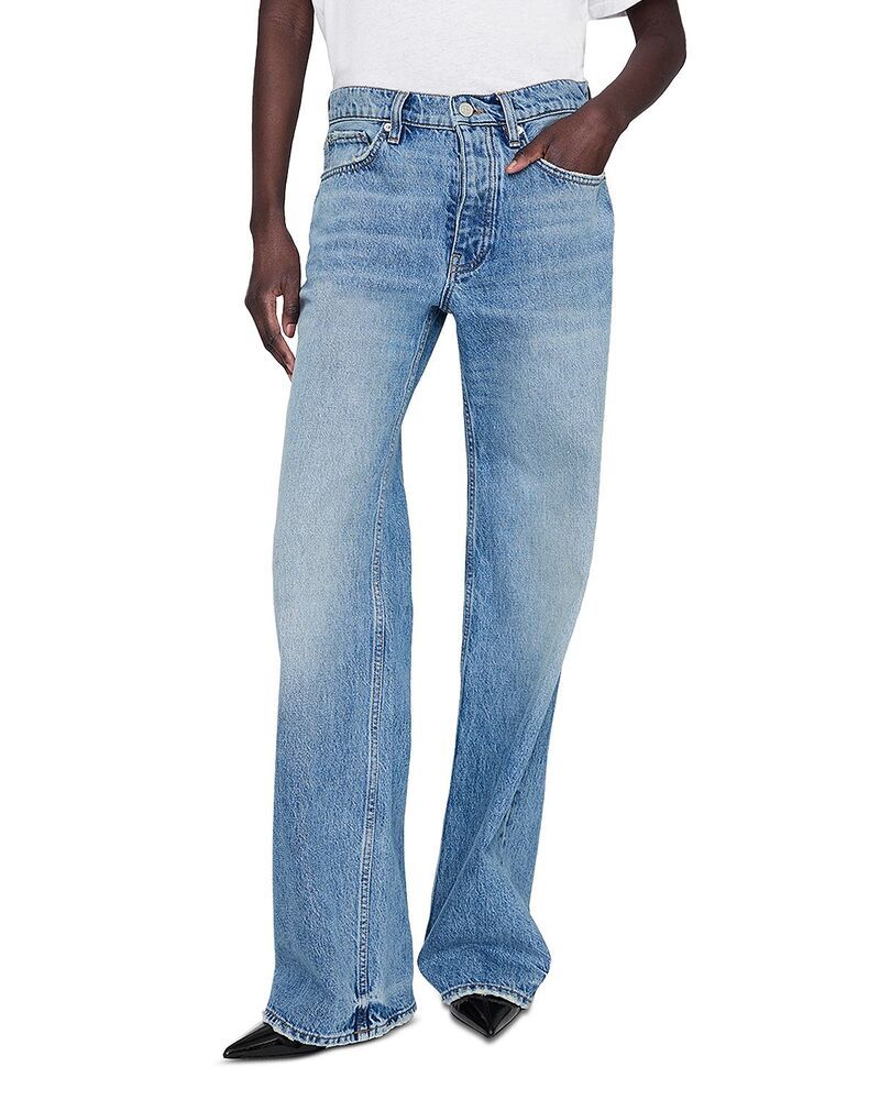 アニービン レディース ボトムス デニムパンツ ジーンズ Anine Bing High Rise Wide Jeans in Baltic Blue ブルー