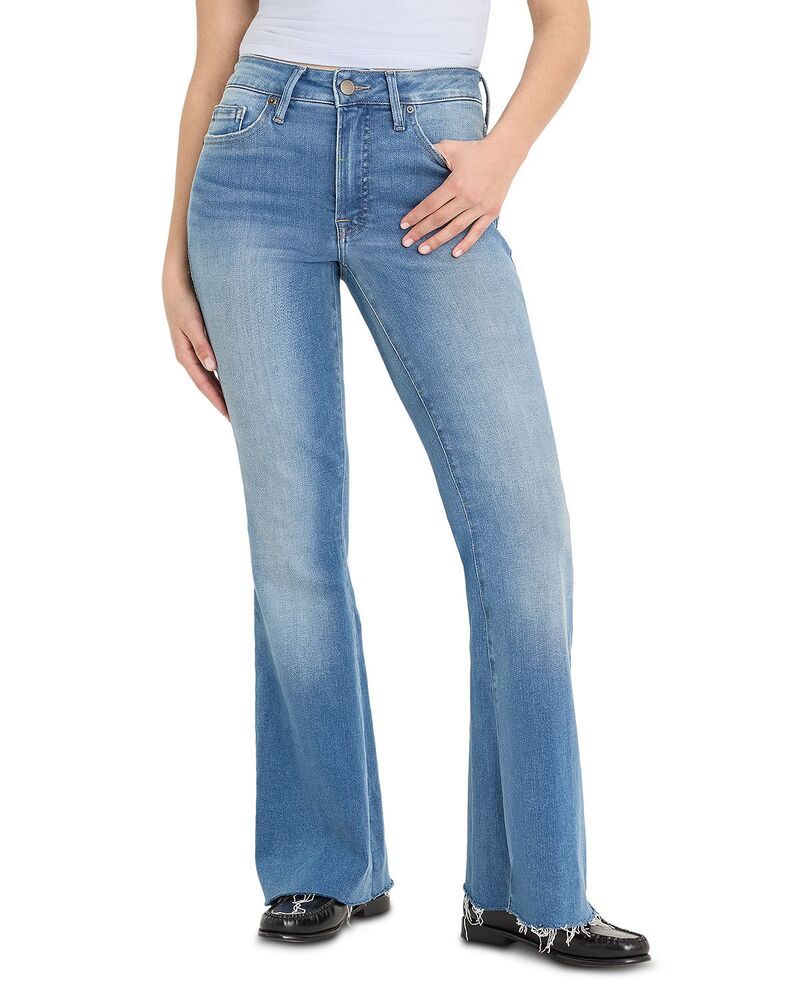 グッドアメリカン レディース ボトムス デニムパンツ プチ ジーンズ Good American Good Petite Mid Rise Flare Jeans indigo 1211 Indigo1211 インディゴ