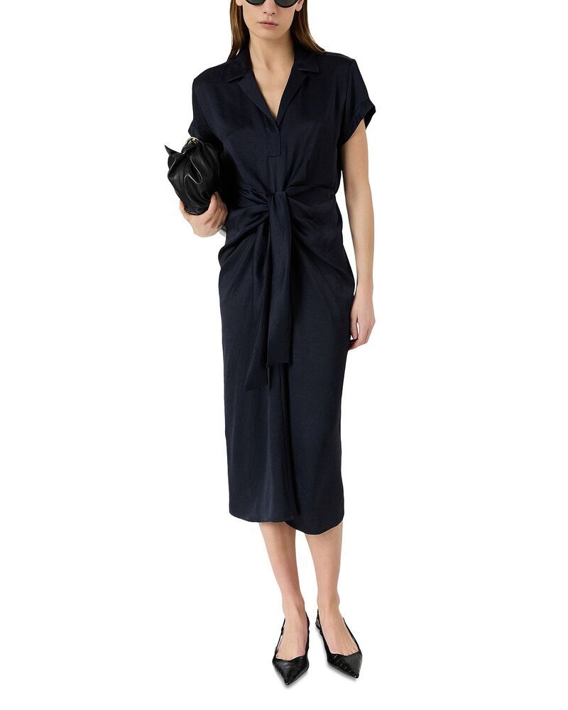 ジェラルド・ダレル レディース トップス ワンピース Gerardarel Rosy Tie Front Dress Navy ネイビー