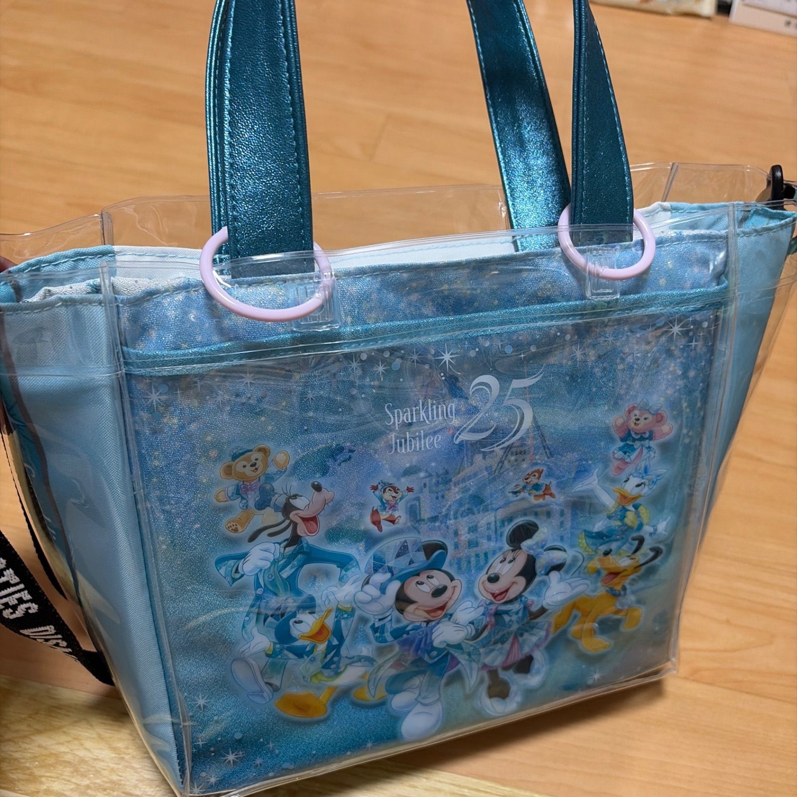 ダイソークリアバッグ ショルダー加工済 リングカラー ピンクのみ 発送 