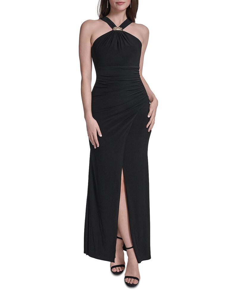 エリザジェイ レディース アンダーウェア ナイトウェア ホルター Eliza J Halter Gown Black ブラック