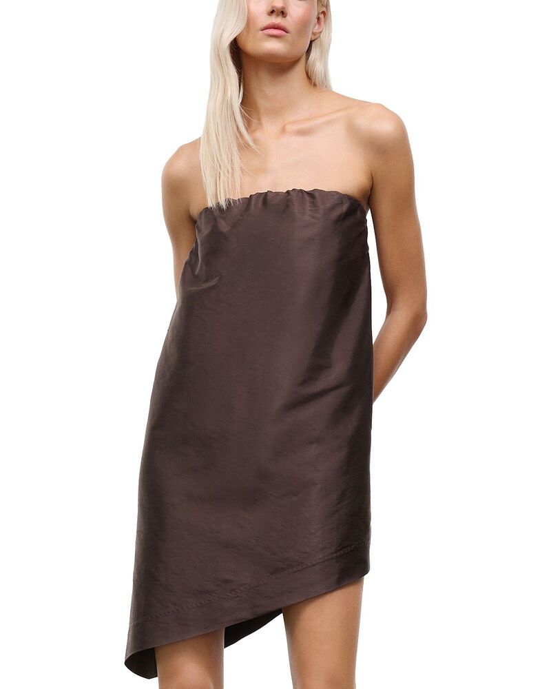 スタウド レディース トップス ワンピース シルク STAUD Georgia Silk Convertible Dress Earth